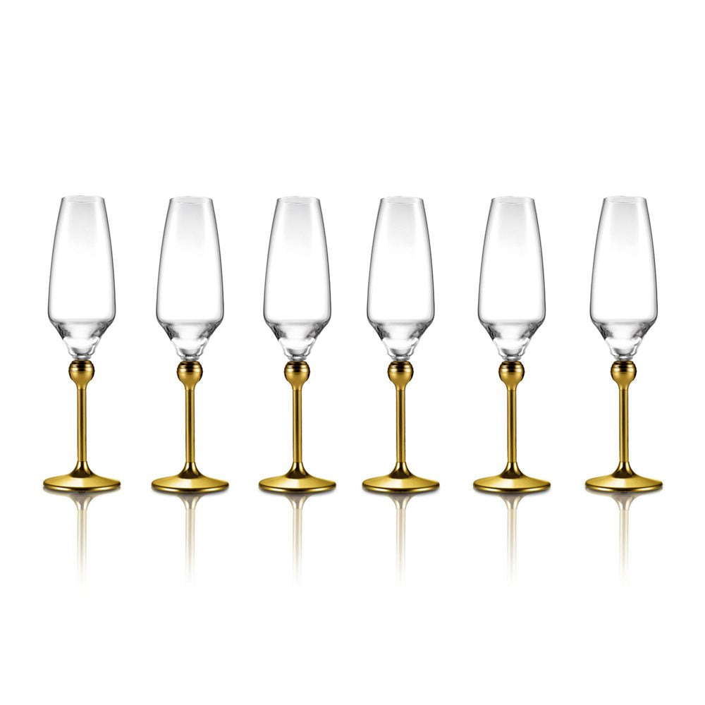 Tableware Magic Harmony - Crystal & Gold Coated Steel Set LS-023-3-DG