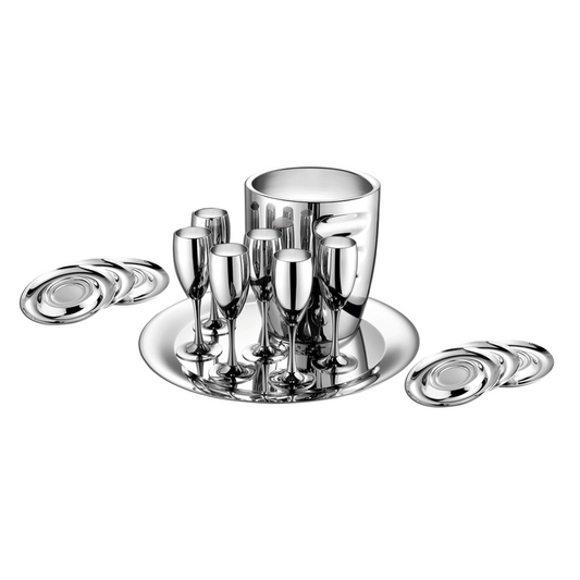 La Perle - Stainless Steel Champagne Set for 6 persons, 14 pieces LS-120