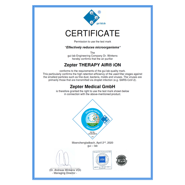 Air Purifier THERAPY AIR IOn® PWC-570