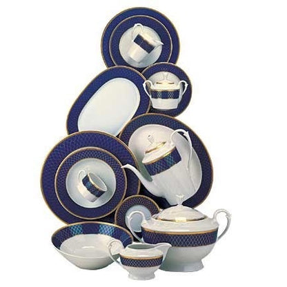 Cobalt Royal - Complete Porcelain Dinner and Coffee Set for 12 Persons, 68 pieces LP-812-G.