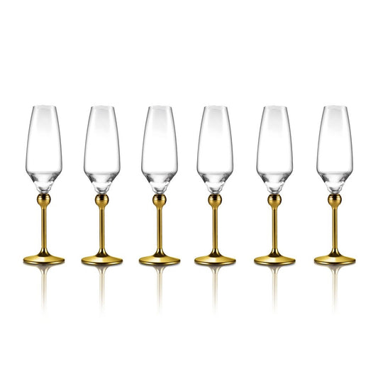 Tableware Magic Harmony - Crystal & Gold Coated Steel Set LS-023-3-DG