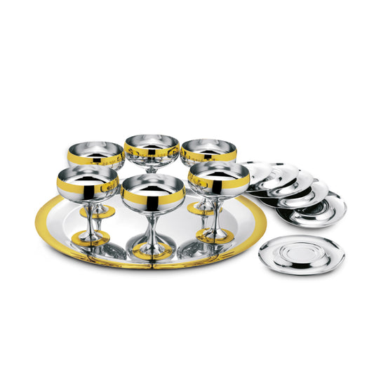 BARON - DECOR GOLD PLATED CHAMPAGNE SET LS-160-A-DG