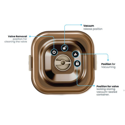 Food Vacuum System Container AMBER 0,8 l VA-1385
