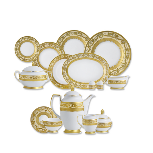 Porcelain Imperial Gold Crème - Porcelain Set LP-3312-CR