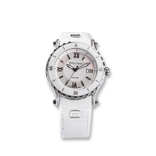 SECRET DESIRE Watch- Stainless Steal and White Ceramic PZSD-SS